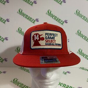 Perfect Game Hat Select Baseball Festival 14 Snapback Trucker Red White Cap OSFM